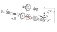 Piaggio OEM-kettingaandrijving met kettingring Piaggio OEM-kettingaandrijving met kettingring
