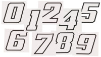 Sticker met startnummer