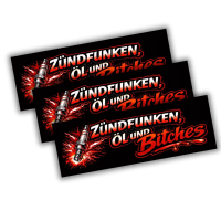 Sticker "Vonken, olie en bitches"" Sticker "Vonken, olie en bitches""