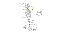 O-ring bougiegat / cilinderkop Piaggio OEM