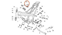 Rubber beschermkap voor voetsteun Aprilia OEM