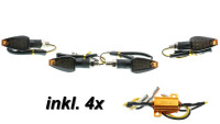 LED-knipperlichtset Motoflow New Century Zwart