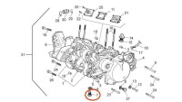 Olieaftapplug (onderkant motor) Piaggio OEM Olieaftapplug (onderkant motor) Piaggio OEM