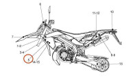 Versieringsonderdeel Aprilia OEM Versieringsonderdeel Aprilia OEM