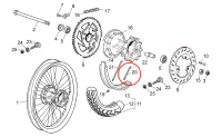 Achterwielspaak Piaggio OEM