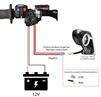 Directe accu-aansluiting Movetronix Raptor Eye
